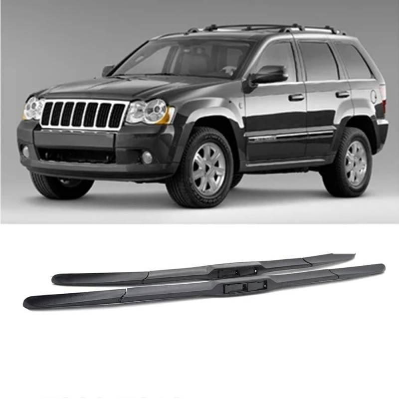 Auto Scheibenwischer für Jeep Grand Cherokee MK3 2005-2010 21"+21", Frontwischerblätter Windschutzscheibe Leiser Wischerarm Wischerblatt Scheibenreiniger von YJTYC