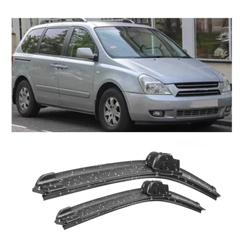 Auto Scheibenwischer für Kia Carnival VQ 2006-2013 26"+18", Frontwischerblätter Windschutzscheibe Leiser Wischerarm Wischerblatt Scheibenreiniger von YJTYC
