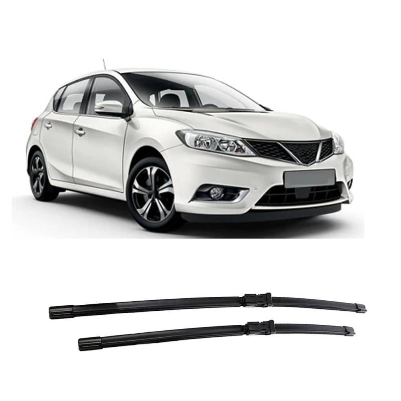 Auto Scheibenwischer für Nissan Pulsar Tidda C13 2014-2023 26"+14", Frontwischerblätter Windschutzscheibe Leiser Wischerarm Wischerblatt Scheibenreiniger von YJTYC