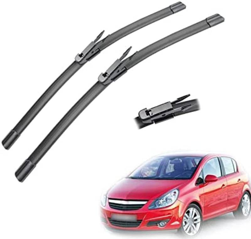 Auto Scheibenwischer für Opel Corsa D 2006 2007 2008 2009 2010 2011 2012 2013 2014 26"+16", Frontwischerblätter Windschutzscheibe Leiser Wischerarm Wischerblatt Scheibenreiniger von YJTYC