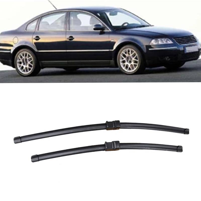 Auto Scheibenwischer für Passat B5 B5.5 2002-2005 21"+20", Frontwischerblätter Windschutzscheibe Leiser Wischerarm Wischerblatt Scheibenreiniger von YJTYC