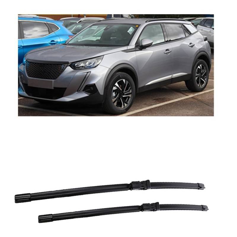 Auto Scheibenwischer für Peugeot 2008 P24 MK2 2019-2023 24''+16", Frontwischerblätter Windschutzscheibe Leiser Wischerarm Wischerblatt Scheibenreiniger von YJTYC