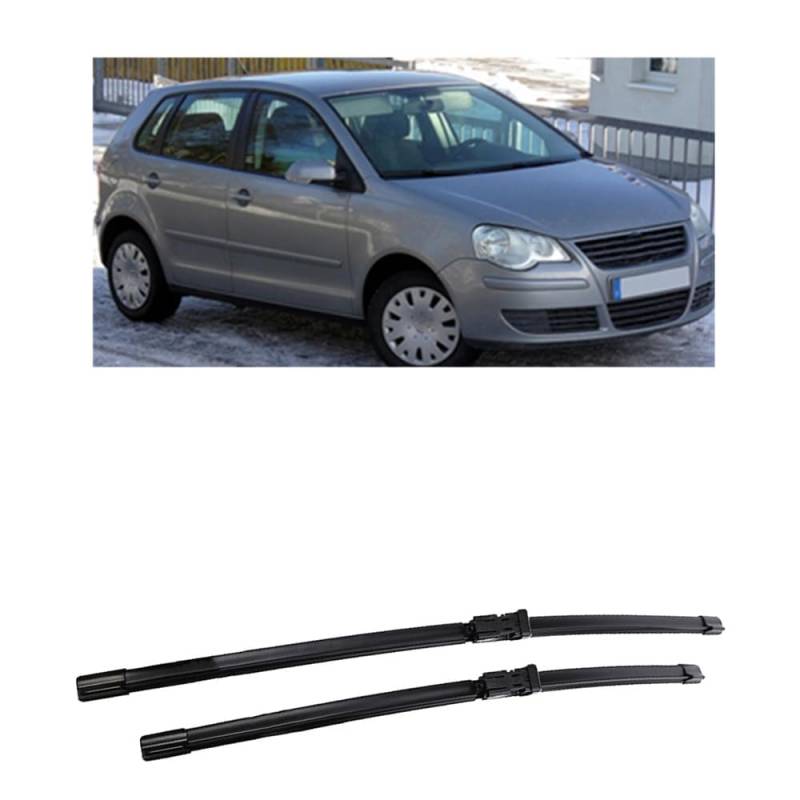Auto Scheibenwischer für Polo 4 9N3 2006-2009 21''+19", Frontwischerblätter Windschutzscheibe Leiser Wischerarm Wischerblatt Scheibenreiniger von YJTYC