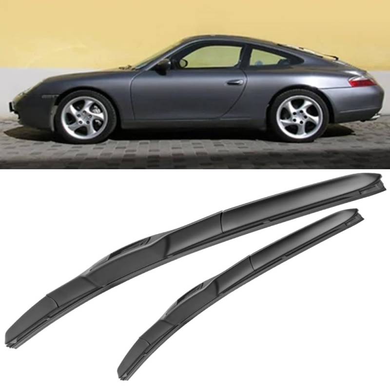 Auto Scheibenwischer für Porsche 911 996 1997-2004 22""+21"", Frontwischerblätter Windschutzscheibe Leiser Wischerarm Wischerblatt Scheibenreiniger von YJTYC