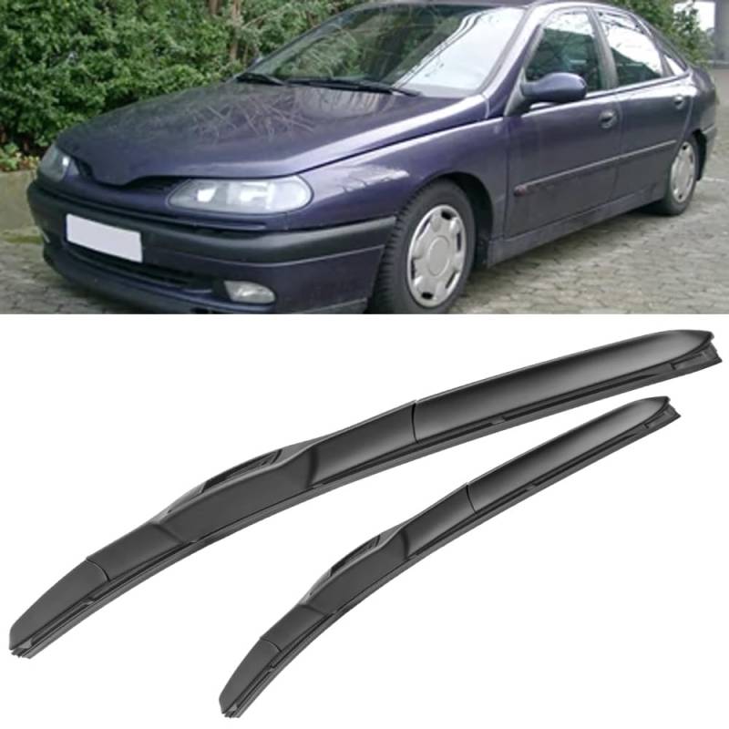 Auto Scheibenwischer für Renault Laguna Wagon 2001-2007 24"+20", Frontwischerblätter Windschutzscheibe Leiser Wischerarm Wischerblatt Scheibenreiniger von YJTYC
