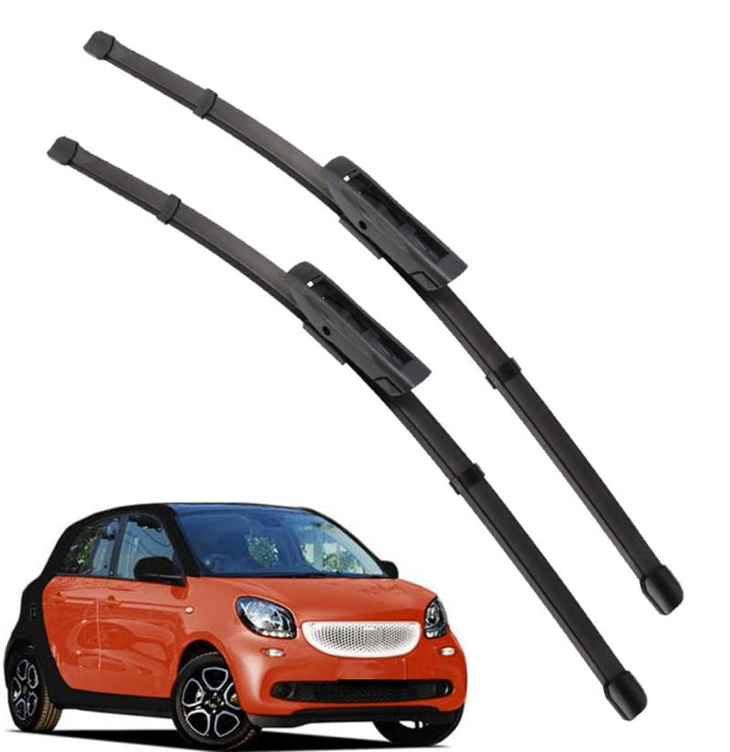 Auto Scheibenwischer für Smart ForFour W453 C453 A453 2014-2022, Frontwischerblätter Windschutzscheibe Leiser Wischerarm Wischerblatt Scheibenreiniger von YJTYC