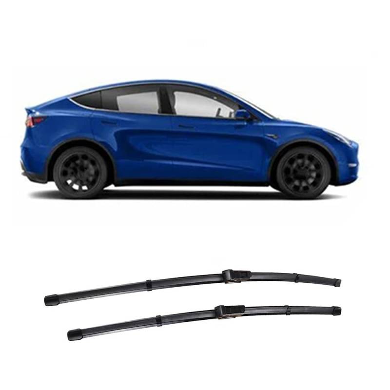 Auto Scheibenwischer für Tesla Model Y 2020-2023 26"+19", Frontwischerblätter Windschutzscheibe Leiser Wischerarm Wischerblatt Scheibenreiniger von YJTYC