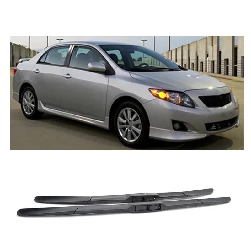 Auto Scheibenwischer für Toyota Corolla E140 E150 2007-2012 26"+14", Frontwischerblätter Windschutzscheibe Leiser Wischerarm Wischerblatt Scheibenreiniger von YJTYC