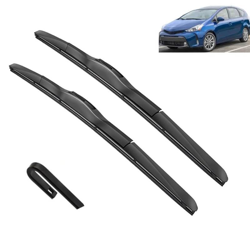 Auto Scheibenwischer für Toyota Prius V α Daihatsu Mebius 2011, Frontwischerblätter Windschutzscheibe Leiser Wischerarm Wischerblatt Scheibenreiniger von YJTYC