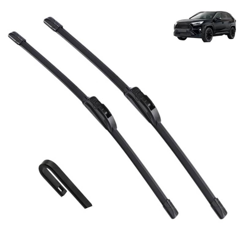 Auto Scheibenwischer für Toyota RAV4 XA50 MK5 2018-2023 2019 2020 2021 2022 26"16", Frontwischerblätter Windschutzscheibe Leiser Wischerarm Wischerblatt Scheibenreiniger von YJTYC