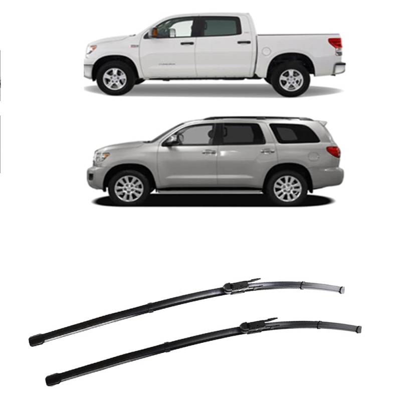 Auto Scheibenwischer für Toyota Tundra Sequoia 2007-2020 26"+23", Frontwischerblätter Windschutzscheibe Leiser Wischerarm Wischerblatt Scheibenreiniger von YJTYC