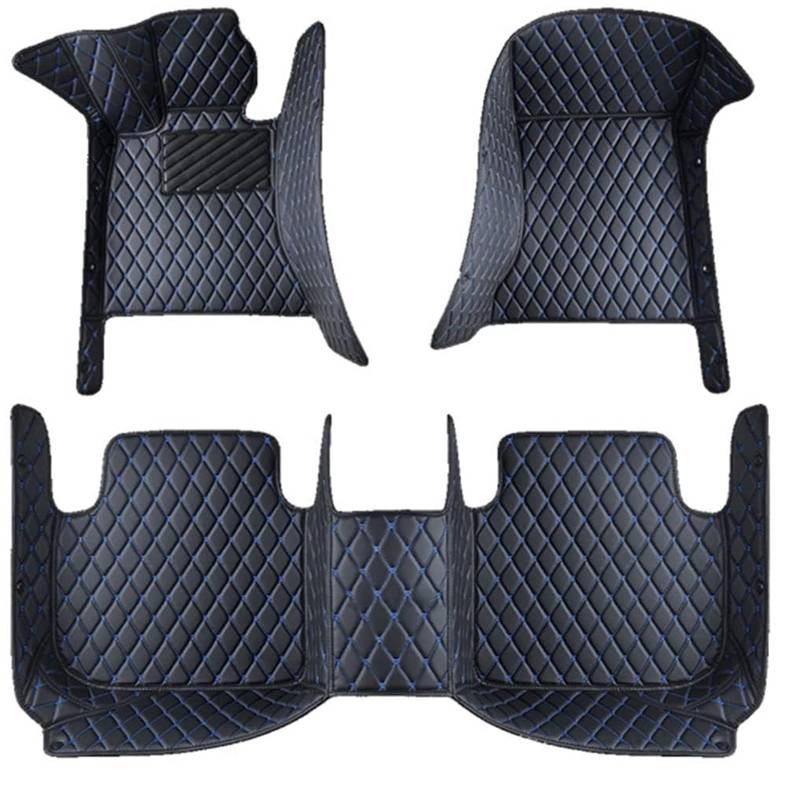 Nach Maß Auto FußMatten für Element 2003-2011(LHD), Individuelle Passform für Die Meisten Modelle Kunstleder Fussmatten wasserdichte,B Black+Blue von YJTYC