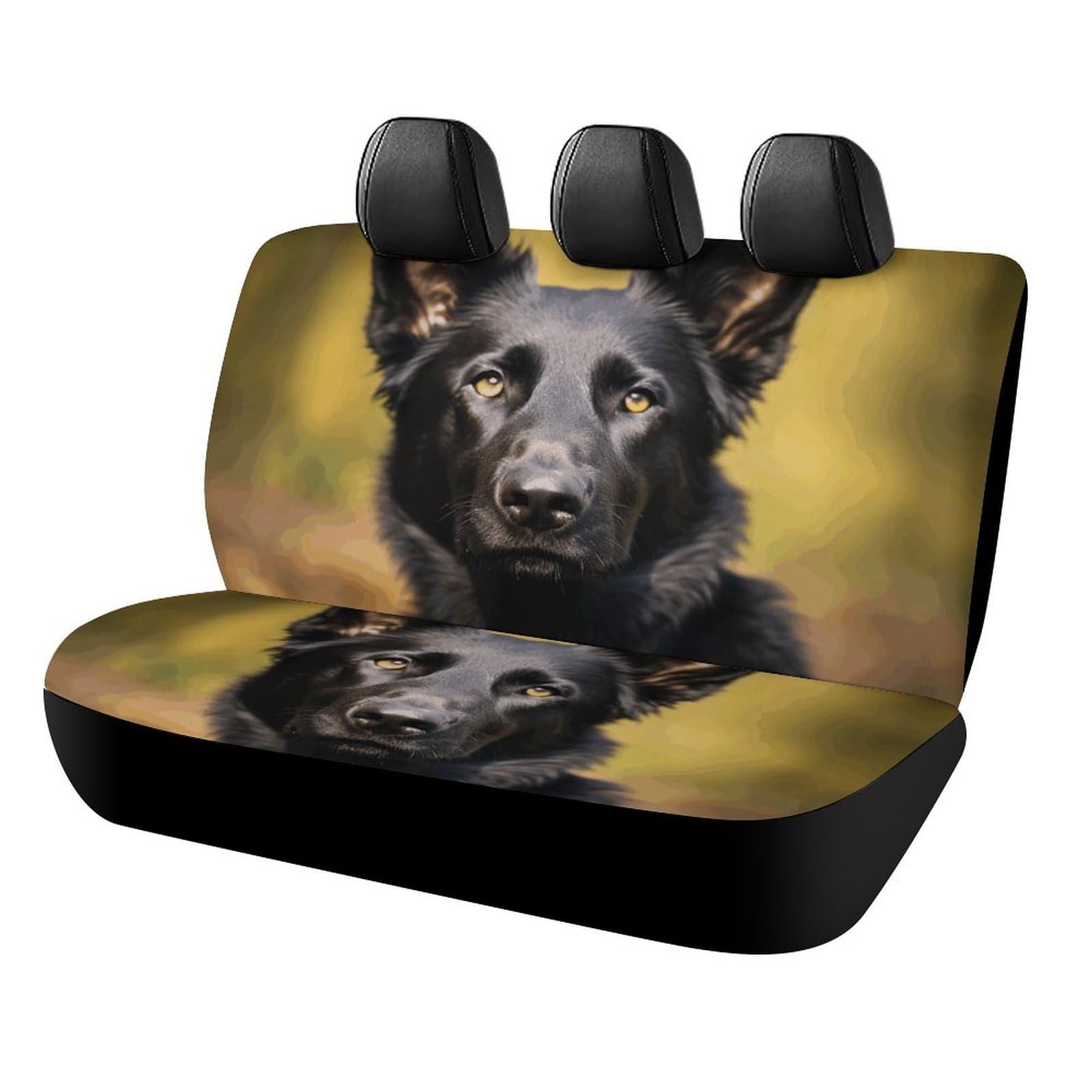 YJWANDO Universeller Autositzbezug, schwarzer Deutscher Schäferhund, Auto-Sitzbezug, weich und dehnbar, einfache Installation, schützt vor Abnutzung YJWANDO Universeller Autositzbezug, schwarzer Deutscher Schäferhund, Auto-Sitzbezug, weich und dehnbar, einfache Installation, schützt vor Abnutzung von YJWANDO
