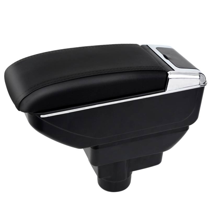 Auto Armlehnen für Opel Corsa D Armlehne 2006-2014 Doppelschicht Mittelkonsole Große Aufbewahrungsbox Schwarze Nähte von YJYWZH