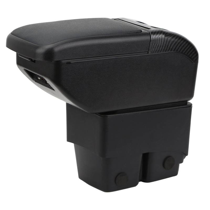 YJYWZH Compatible with Ford Fiesta Armlehnen 2009-2017 Schwarz Leder Armlehne Auto Mittelkonsole Aufbewahrungsbox Innenausstattung Nachrüstteile von YJYWZH