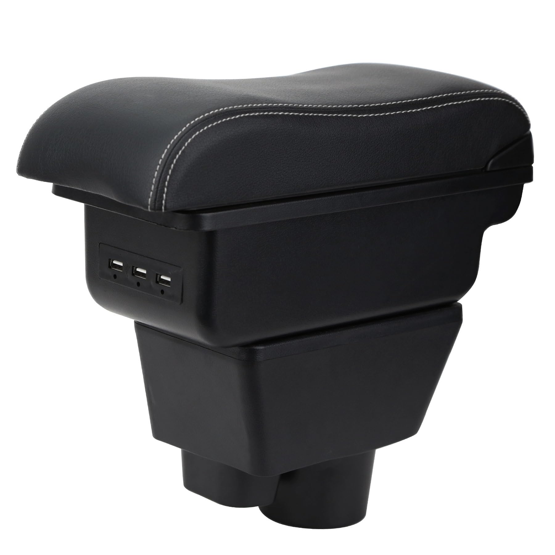 für Opel Corsa F 2020 2021 2022 Armlehnen Doppelschicht Mittelkonsole Große Aufbewahrungsbox mit 3 USB-Ladeanschluss Schwarz für Opel Corsa F 2020 2021 2022 Armlehnen Doppelschicht Mittelkonsole Große Aufbewahrungsbox mit 3 USB-Ladeanschluss Schwarz von YJYWZH