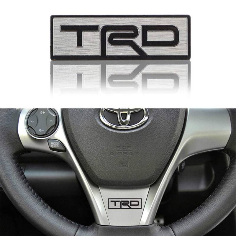 TRD Logo Lenkrad Innen Aufkleber Aufkleber, TRD Selbstklebende PVC-Abzeichen Fit Für Toyota TRD von YK ZAOOER