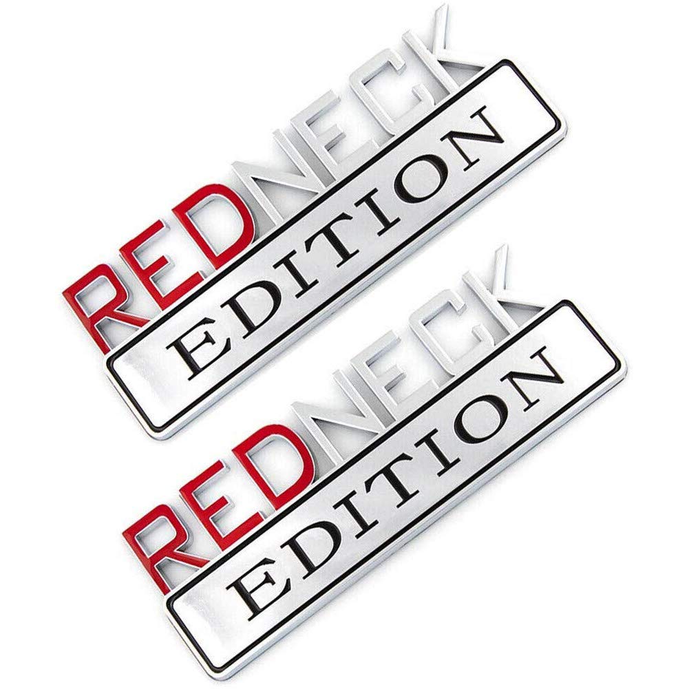 YK ZAOOER 2ST Redneck Edition Auto-Emblem-Chrom-Abzeichen-Aufkleber 3D Aufkleber Kompatibel mit Jeep F-150 F250 F350 Silverado RAM 1500 anpassbar,Silber YK ZAOOER 2ST Redneck Edition Auto-Emblem-Chrom-Abzeichen-Aufkleber 3D Aufkleber Kompatibel mit Jeep F-150 F250 F350 Silverado RAM 1500 anpassbar,Silber von YK ZAOOER