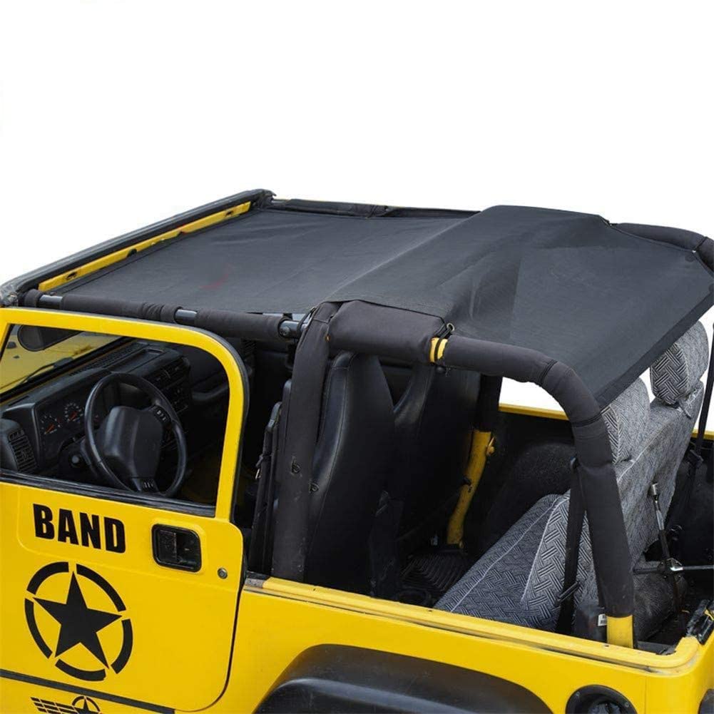 YK ZAOOER Durable Polyester Mesh Bikini Top Cover Bietet UV-Sonnenschutz Für 1997-2006 Jeep Wrangler TJ & Unbegrenzte von YK ZAOOER