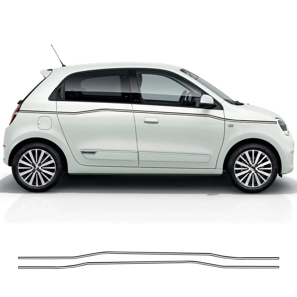 2Pcs Auto Seite Taille Aufkleber, für Renault Twingo 3 Racing Long Stripe Style Vinyl Film Decor Decals Auto Tuning Zubehör 2Pcs Auto Seite Taille Aufkleber, für Renault Twingo 3 Racing Long Stripe Style Vinyl Film Decor Decals Auto Tuning Zubehör von YKLMGVAW