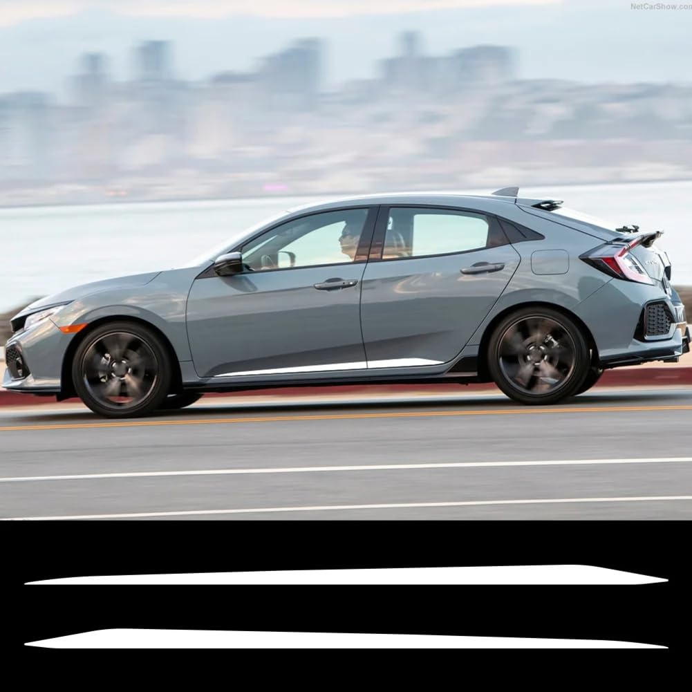 2Pcs Auto Seitentür Schürze Aufkleber, für Honda Civic FK7 FK8 SI FL5 Typ R Racing Stripe Style Vinyl Aufkleber Auto Tuning Zubehör 2Pcs Auto Seitentür Schürze Aufkleber, für Honda Civic FK7 FK8 SI FL5 Typ R Racing Stripe Style Vinyl Aufkleber Auto Tuning Zubehör von YKLMGVAW