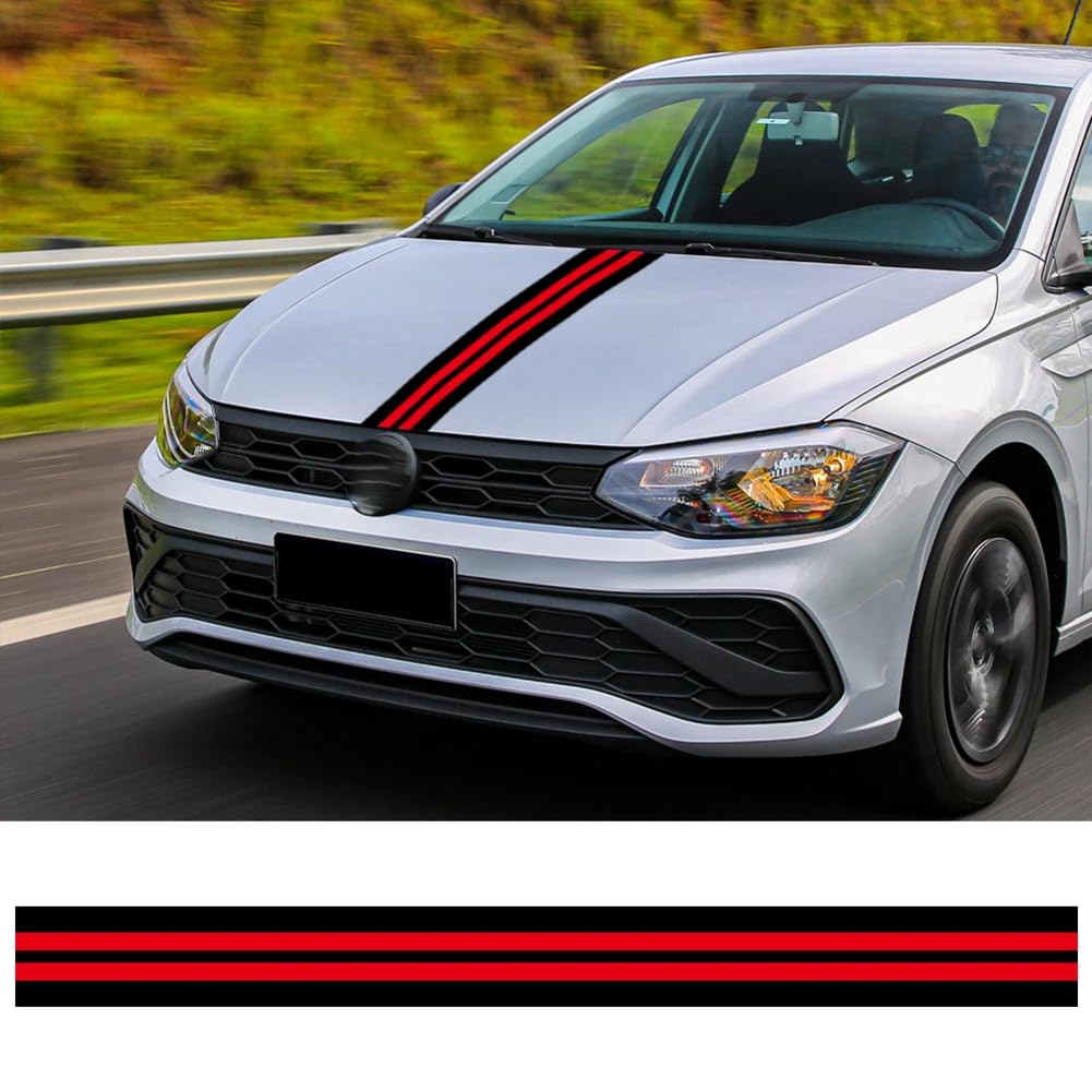Auto Motorhaube Motorhaube Aufkleber, für VW Polo 6R 6C 9N2 9J GTI Auto Modifikation PVC Racing Style Aufkleber Auto Tuning Zubehör Auto Motorhaube Motorhaube Aufkleber, für VW Polo 6R 6C 9N2 9J GTI Auto Modifikation PVC Racing Style Aufkleber Auto Tuning Zubehör von YKLMGVAW