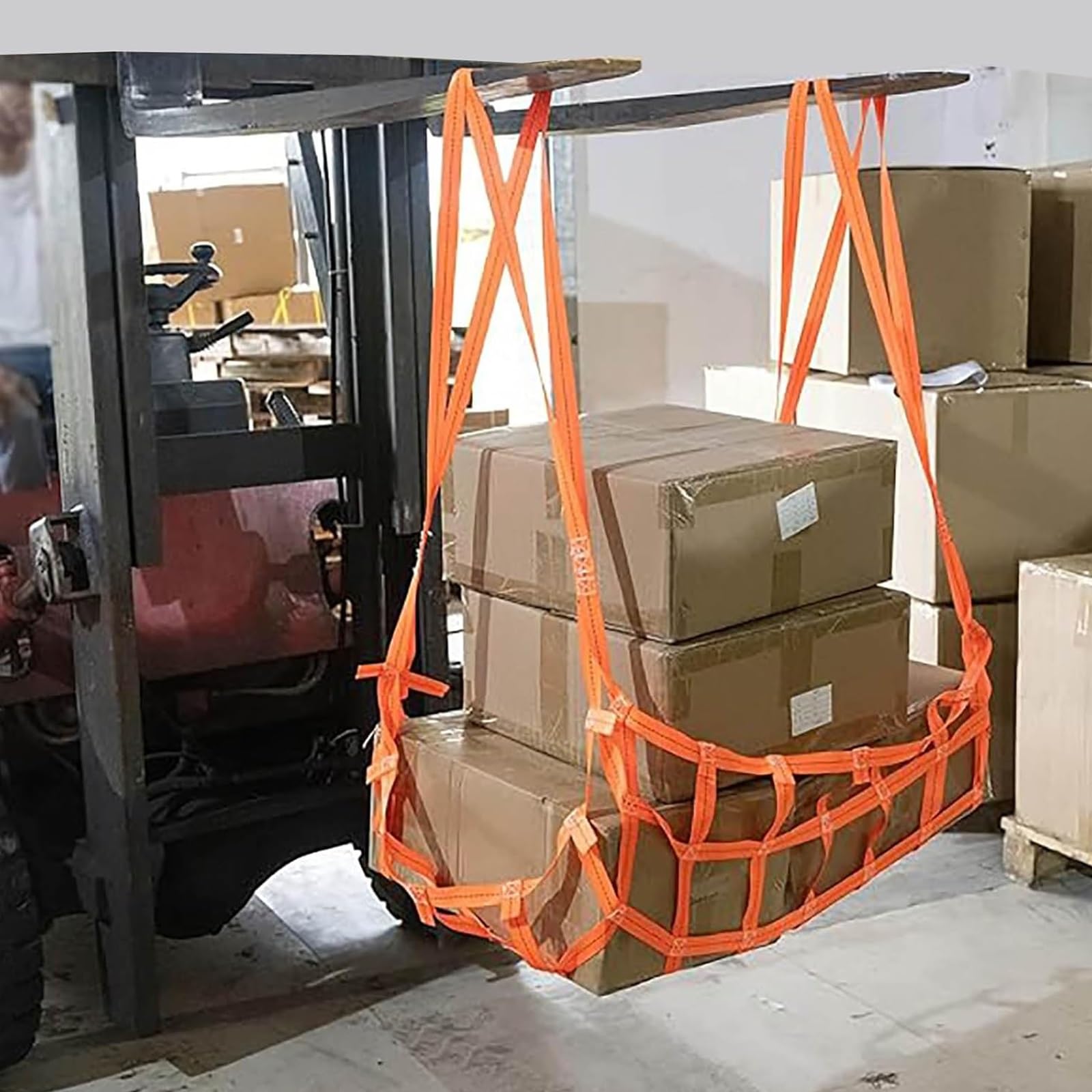 YKMYXZ， 500 kg/1102 lbs Tragkraft – Hochleistungs-Ladungsnetz for die Handhabung im Baugewerbe, den Transport, das Anheben, Be- und Entladen(1.5m/5ft) von YKMYXZ