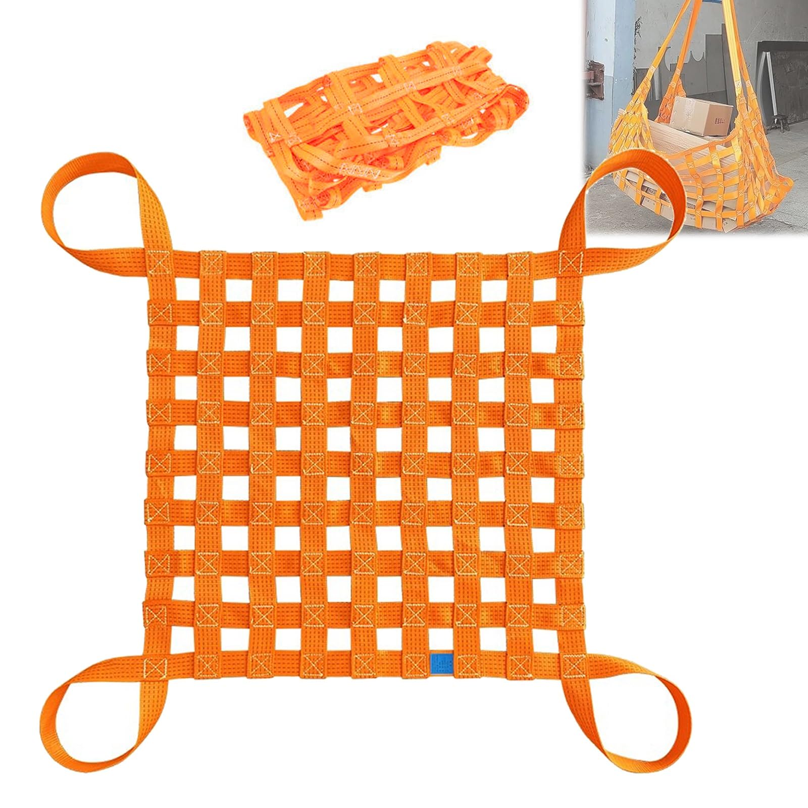 YKMYXZ， 8,2 × 8,2 Fuß Dickes Hebenetz for Frachtkörbe for Heben – mit 70 cm langem Gurt – for Be- und Entladen(Load 3000kg/6613lb) von YKMYXZ