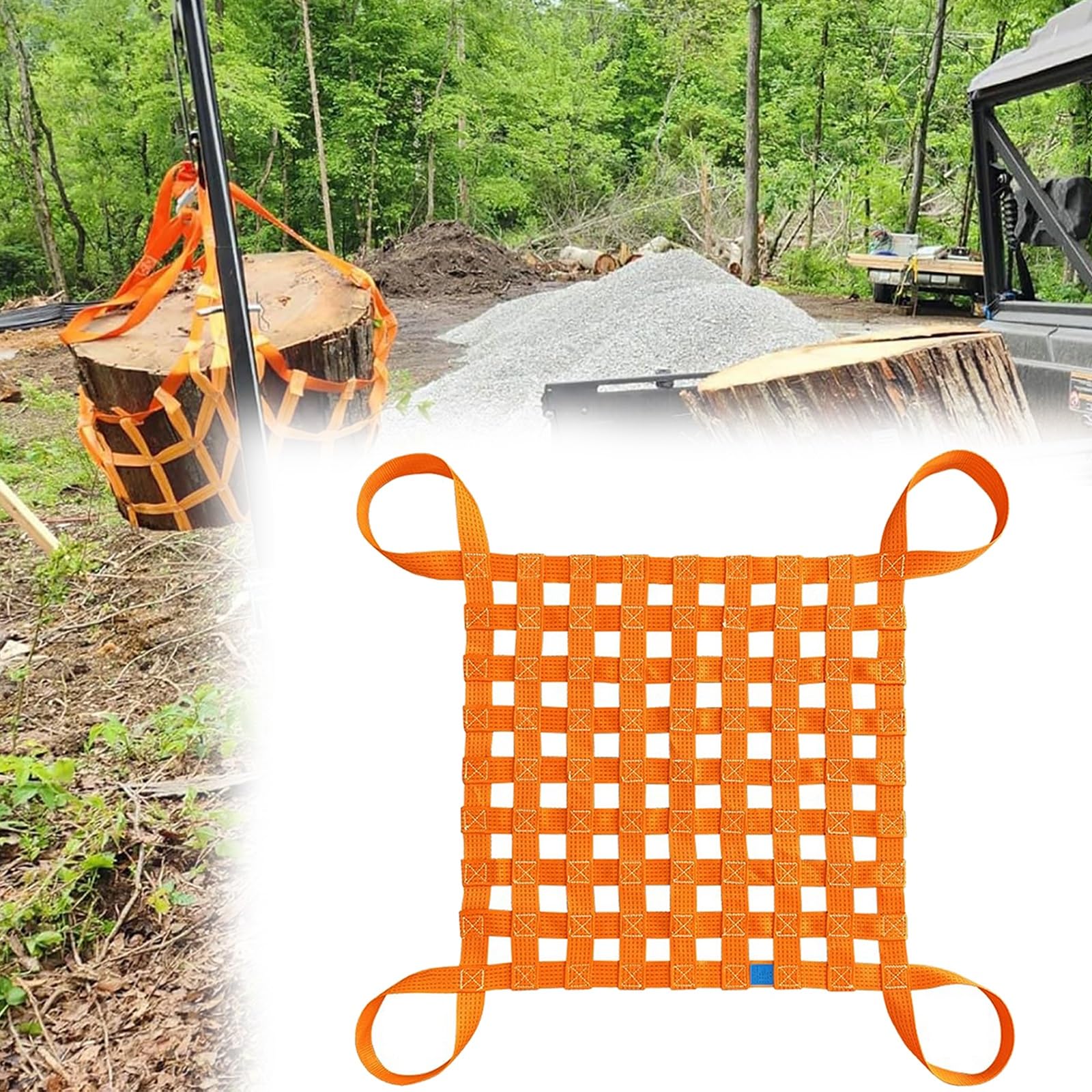 YKMYXZ， 9,84 × 9,84 ft kleines Ladungsnetz for Pickup-Truck-Ladefläche, Auto-Netztasche, reißfest, Logistik/BAU/Eisenbahn/Schifffahrt/Häfen(Load 3000kg/6613lb) von YKMYXZ