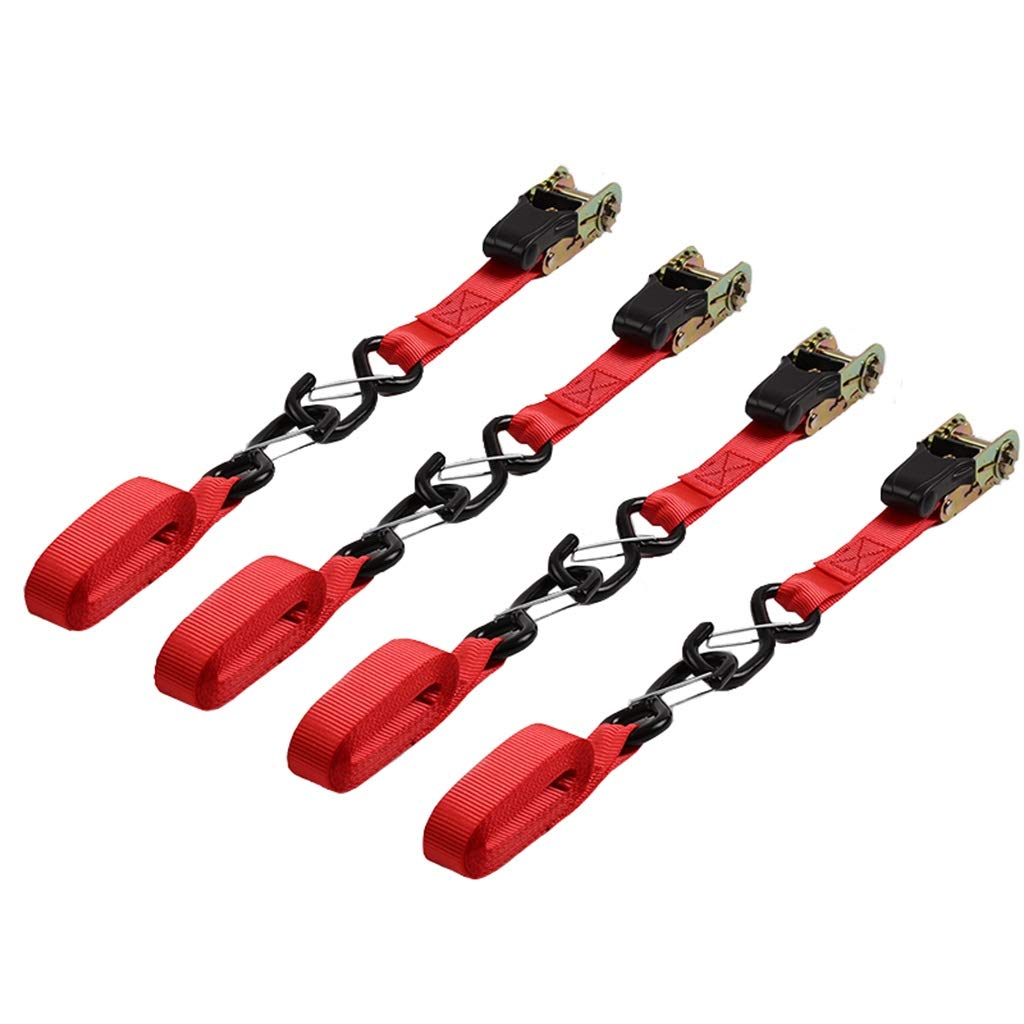YKMYXZ, Daunengurte – 1 Zoll breit – 16 Fuß – Rallye 400 kg – Vier Sets for Selbstfahrertouren, Frachthandling(OneColor) von YKMYXZ