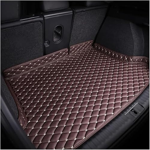 Auto Leder Kofferraummatte Für Range Rover Velar 2020-2017,Allwetter Kofferraumwanne Schutzmatte wasserdichte rutschfest Innenraum AutozubehöR,D-Brown Auto Leder Kofferraummatte Für Range Rover Velar 2020-2017,Allwetter Kofferraumwanne Schutzmatte wasserdichte rutschfest Innenraum AutozubehöR,D-Brown von YLCHREE