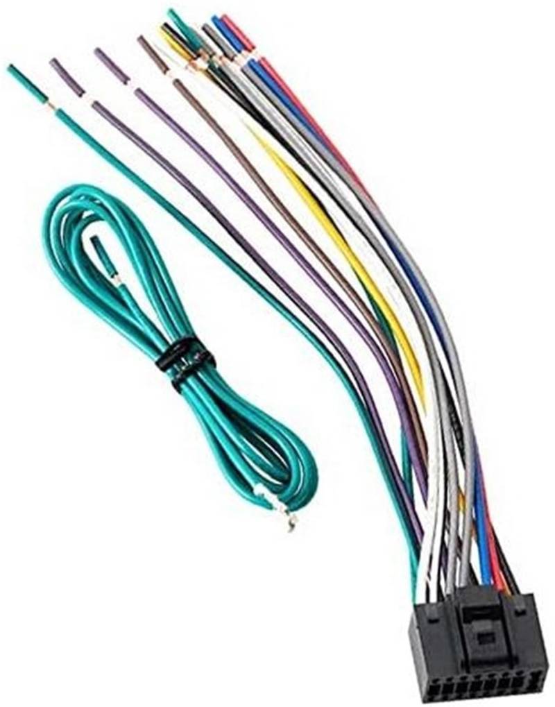 YLHMG 16-poliger Autoradio-Kabelbaum, for Kenwood KDC KRC KMD Radio-Audio-Netzsteckeradapter Radio-Kabeladapter von YLHMG