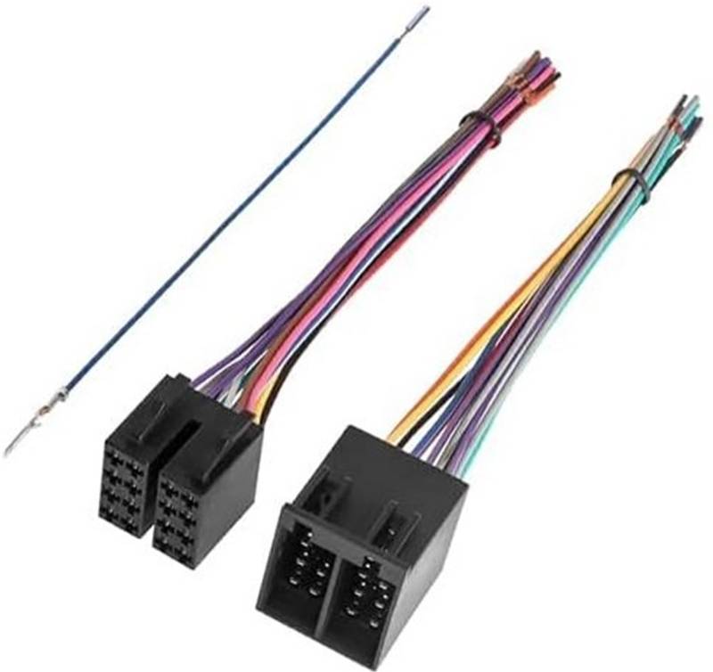 YLHMG 16-poliger ISO-Radio-Kabelbaumadapter, Stecker und Buchse, for 2004–2021 Freightliner, 2004–2016, for VOLVO, 2008–2020 Kenworth-Stereoanschluss an JVC Pioneer Kenwood Sony Android Radio-Kabelada von YLHMG