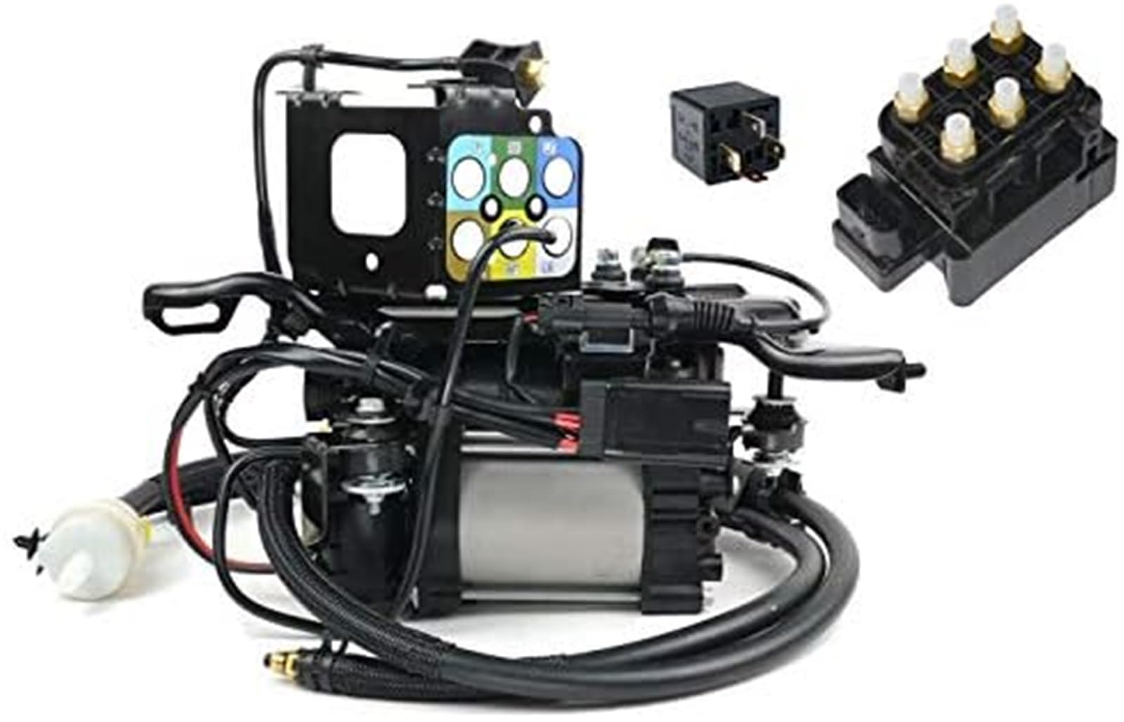 YLHMG 949-300 Luftfederkompressor mit Ventilblockrelais-Ersatz, for 2011-2020, for Jeep, Grand Cherokee 68041137AF, 68204730AB, 68087233AA Austausch der Fahrwerksfeder(BLACK Compressor+Solenoid Valve) YLHMG 949-300 Luftfederkompressor mit Ventilblockrelais-Ersatz, for 2011-2020, for Jeep, Grand Cherokee 68041137AF, 68204730AB, 68087233AA Austausch der Fahrwerksfeder(BLACK Compressor+Solenoid Valve) von YLHMG