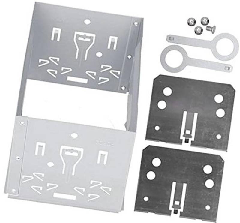 YLHMG Autoradio-Montagerahmen, 2-Din-Radiorahmen Stereo-Audio-Einbaublende aus Aluminiumlegierung, for B5MK3MK4 Autoradio-Anzeigeeinheit von YLHMG