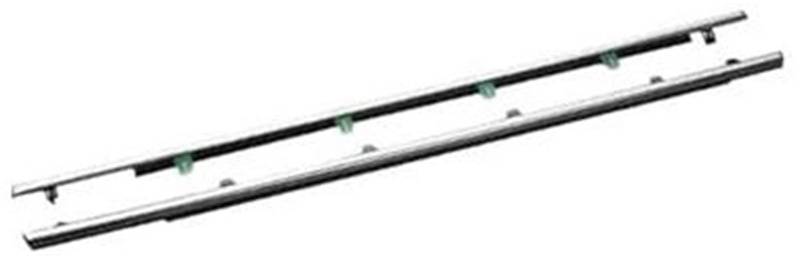 YLHMG Autotürkantenschutz, for CR-V MK3 2007-2011 Autotürfensterglas-Dichtungsstreifen Chrom-Dichtungsstreifen Wasserdichter Dichtungsstreifen Windgeräusch-Reduktionsstreifen(BLACK Plating Front 2pcs) von YLHMG