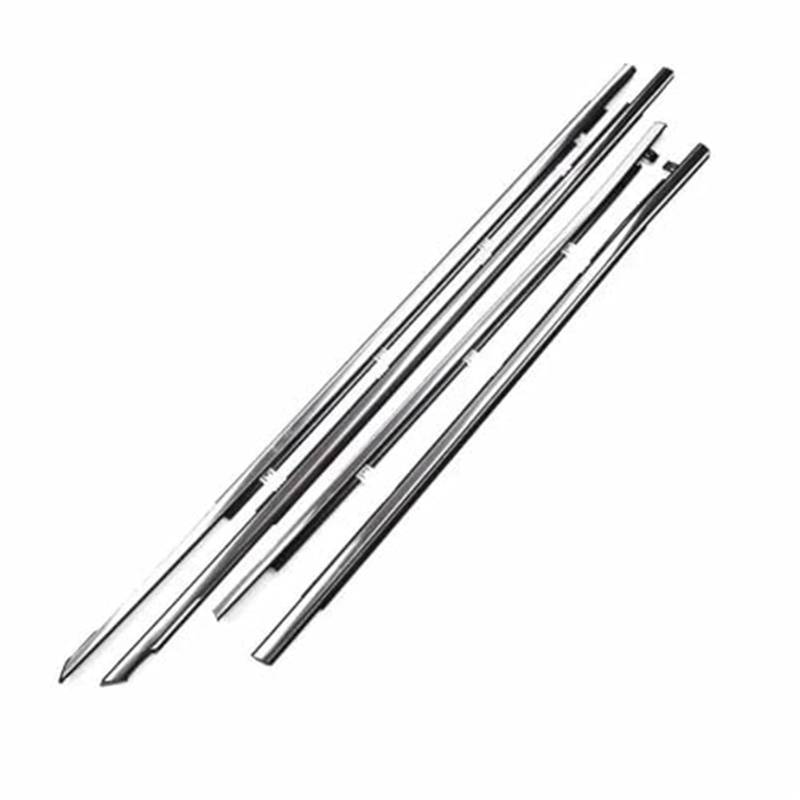 YLHMG Fenstertürdichtungen Autofensterglas-Dichtungsstreifen, for Toyota, for Highlander for XU50 2014~2019 Türregendichter Wetterschutzstreifengürtel Gummiverkleidung für Autos(Black Plating 4pcs) von YLHMG