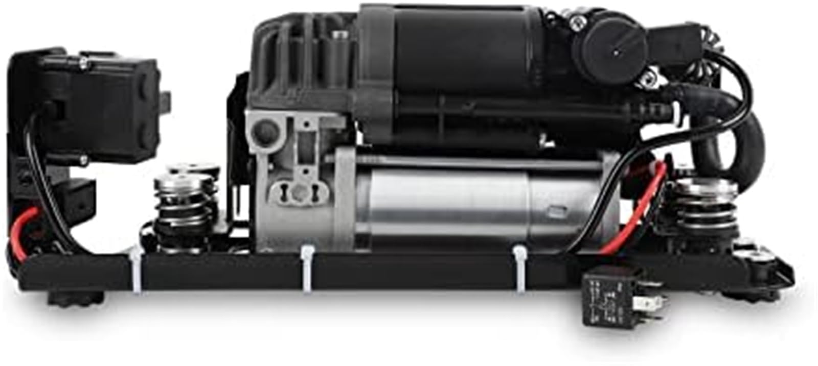 YLHMG Luftfederkompressorpumpe for 37206789450 F01 F02 F04 F11 535i 550i 740i 740Ld 750i 760Li, for Alpina B7 (Kompressor neues Modell + Halterung + Ventilblock) Austausch der Fahrwerksfeder(BLACK Com von YLHMG