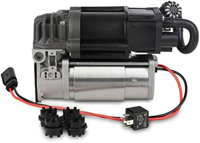 YLHMG Luftfederkompressorpumpe for 37206789450 F01 F02 F04 F11 535i 550i 740i 740Ld 750i 760Li, for Alpina B7 (Kompressor neues Modell + Halterung + Ventilblock) Austausch der Fahrwerksfeder(BLACK Bra von YLHMG