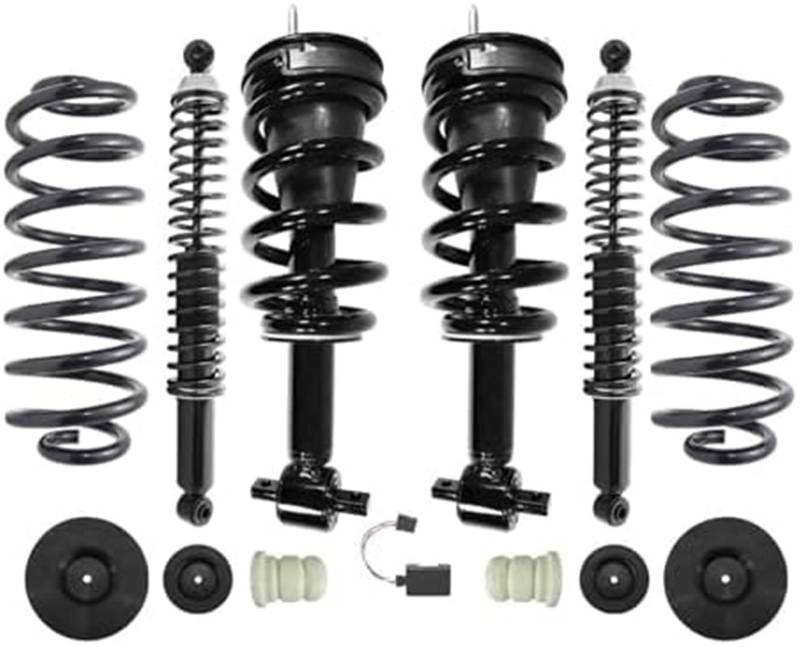 YLHMG Luftfederung vorne, komplette Federbeine, hintere Stoßdämpfer mit Hilfsfedern, Umrüstsatz, kompatibel mit 2007–2014, for Cadillac, Escalade ESV Austausch der Fahrwerksfeder von YLHMG