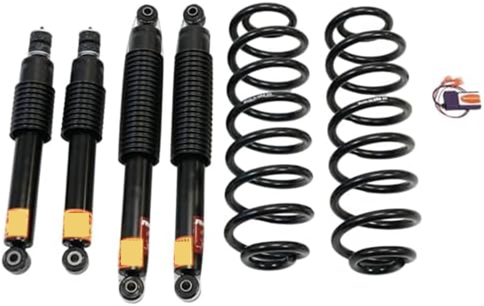 YLHMG Umrüstsatz for Luftfederung hinten mit Stoßdämpfern vorne und hinten und Lichtbefestigungsmodul, kompatibel mit 2003–2007, for Hummer H2 2WD 4WD (HA1RFM) Austausch der Fahrwerksfeder von YLHMG