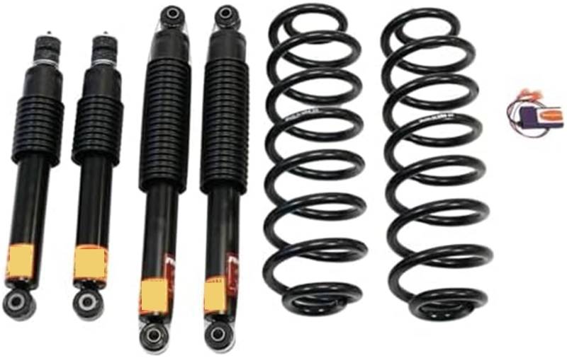 YLHMG Umrüstsatz for Luftfederung hinten mit Stoßdämpfern vorne und hinten und Lichtbefestigungsmodul, kompatibel mit 2003–2007, for Hummer H2 2WD 4WD (HA1RFM) Austausch der Fahrwerksfeder von YLHMG