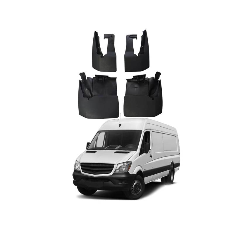 6 wheels,Auto Schmutzfänger Kotflugel für 4 or 6 wheels Sprinter 2006-2017 Custom Vordere Hintere Spritzschutz Gümmi Kotflügelschutz Radabdeckungen Mud Guard Flaps,Senden 1 Autowaschtuch von YLOXFW
