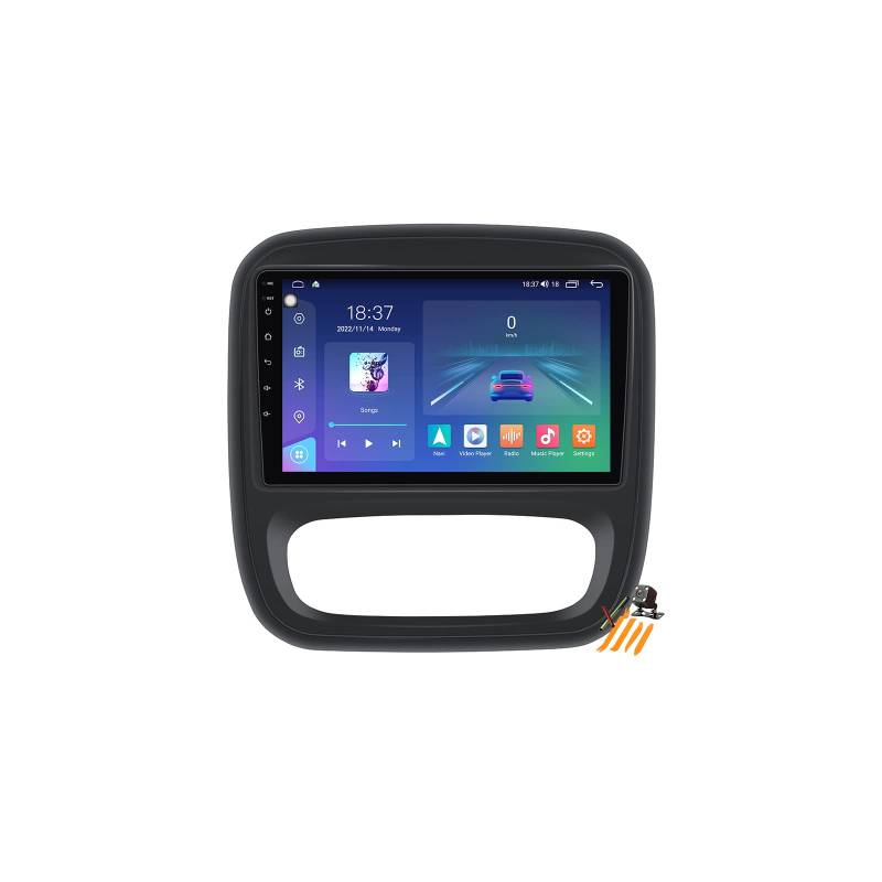 Android 12.0 Autoradio Stereo Navi für Opel Vivaro B 2014-2018 Sat GPS Navigation 9 zoll Touchscreen Multimedia Video Player FM BT Receiver mit 4G 5G WIFI SWC DSP Carplay,M100S von YLOXFW
