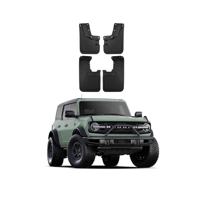 Auto Schmutzfänger Kotflugel für Bronco Offroad 2021-2025 Custom Vordere Hintere Spritzschutz Gümmi Kotflügelschutz Radabdeckungen Mud Guard Flaps,Senden 1 Autowaschtuch von YLOXFW