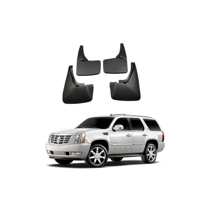 Auto Schmutzfänger Kotflugel für Escalade 2007-2020 Custom Vordere Hintere Spritzschutz Gümmi Kotflügelschutz Radabdeckungen Mud Guard Flaps,Senden 1 Autowaschtuch von YLOXFW