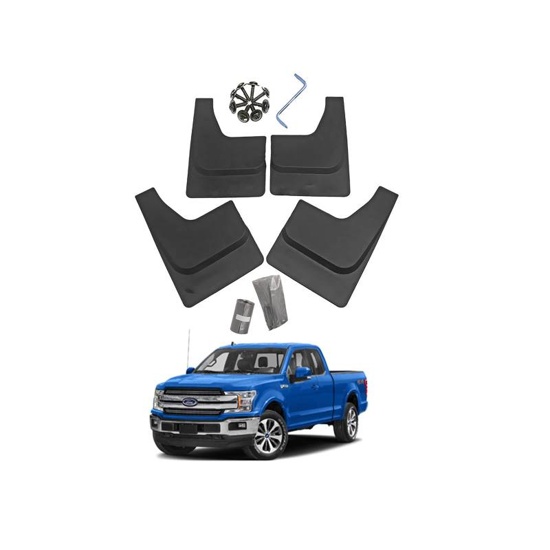 Auto Schmutzfänger Kotflugel für F-150 SVT RAPTO 2009-2020 F-150 2021-2023 Vordere Hintere Spritzschutz Gümmi Kotflügelschutz Radabdeckungen Fender Mud Guard Flaps,Senden 1 rolle Auto Müllbeutel von YLOXFW