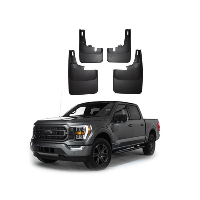 Auto Schmutzfänger Kotflugel für F150 F-150 2021-2025 Custom Vordere Hintere Spritzschutz Gümmi Kotflügelschutz Radabdeckungen Mud Guard Flaps,Senden 1 Autowaschtuch von YLOXFW