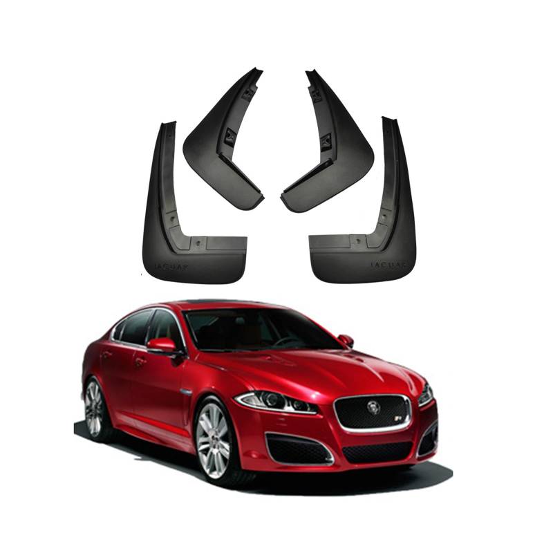 Auto Schmutzfänger Kotflugel für Jaguar XF 2009-2015 Custom Vordere Hintere Spritzschutz Gümmi Kotflügelschutz Radabdeckungen Mud Guard Flaps,Senden 1 Autowaschtuch von YLOXFW