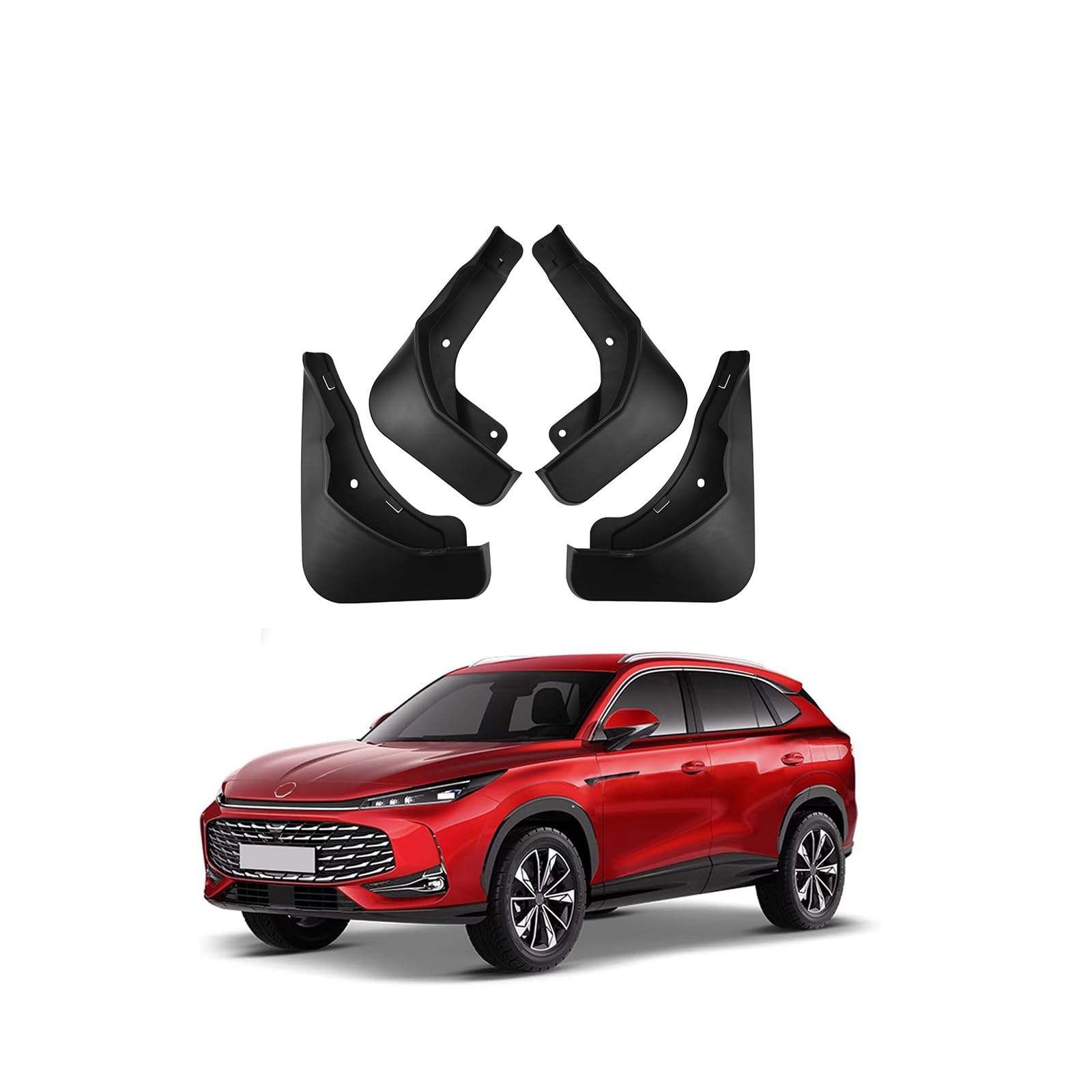 Auto Schmutzfänger Kotflugel für MG HS 2025+ Custom Vordere Hintere Spritzschutz Gümmi Kotflügelschutz Radabdeckungen Mud Guard Flaps,Senden 1 Autowaschtuch Auto Schmutzfänger Kotflugel für MG HS 2025+ Custom Vordere Hintere Spritzschutz Gümmi Kotflügelschutz Radabdeckungen Mud Guard Flaps,Senden 1 Autowaschtuch von YLOXFW